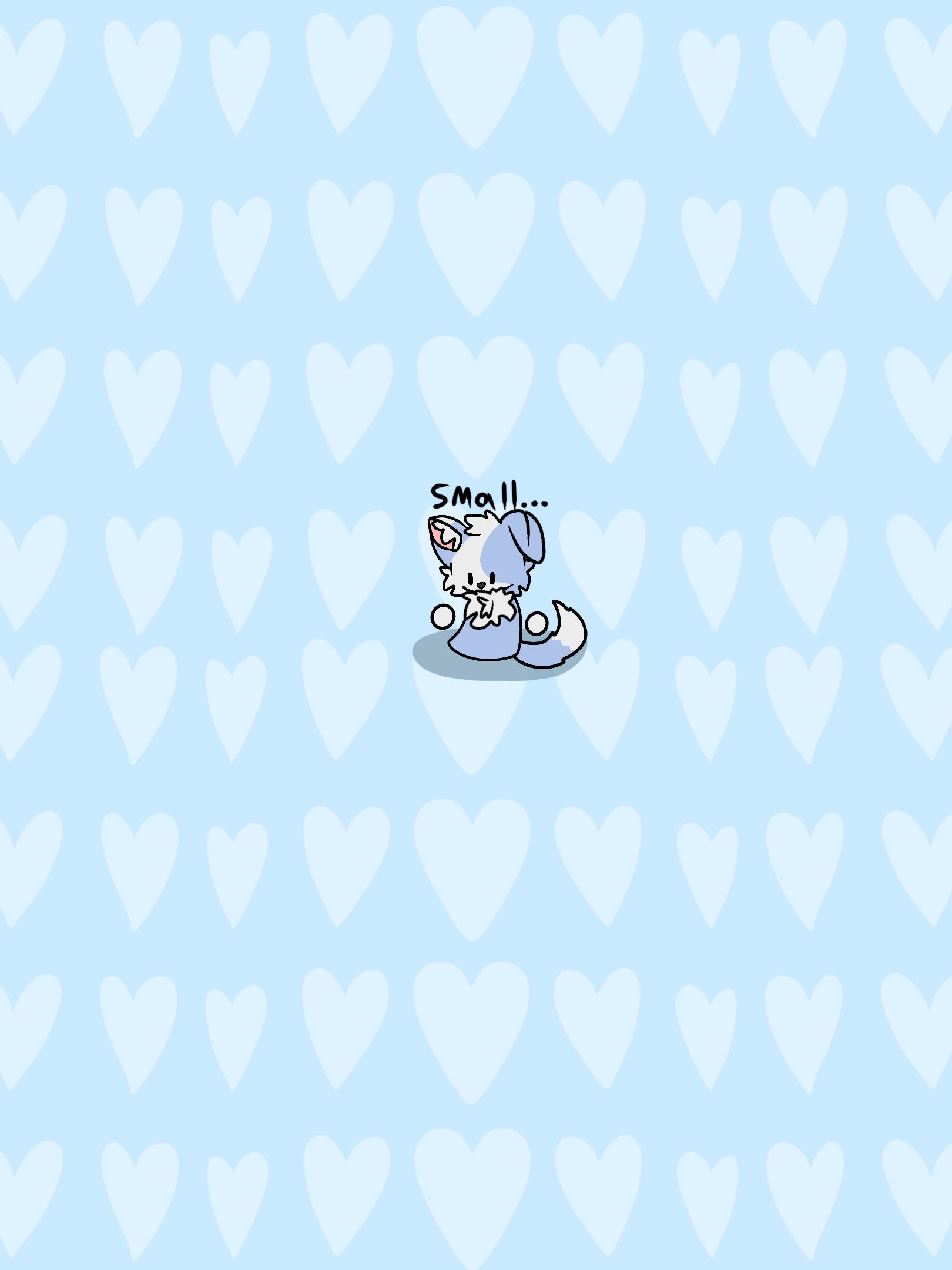 A character in the middle of the screen, tiny in size, with 'small...' written above them.